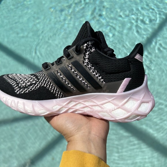 KID'S adidas UltraBoost Web DNA Black Clear Pink GZ4002 - Picture 6 of 11